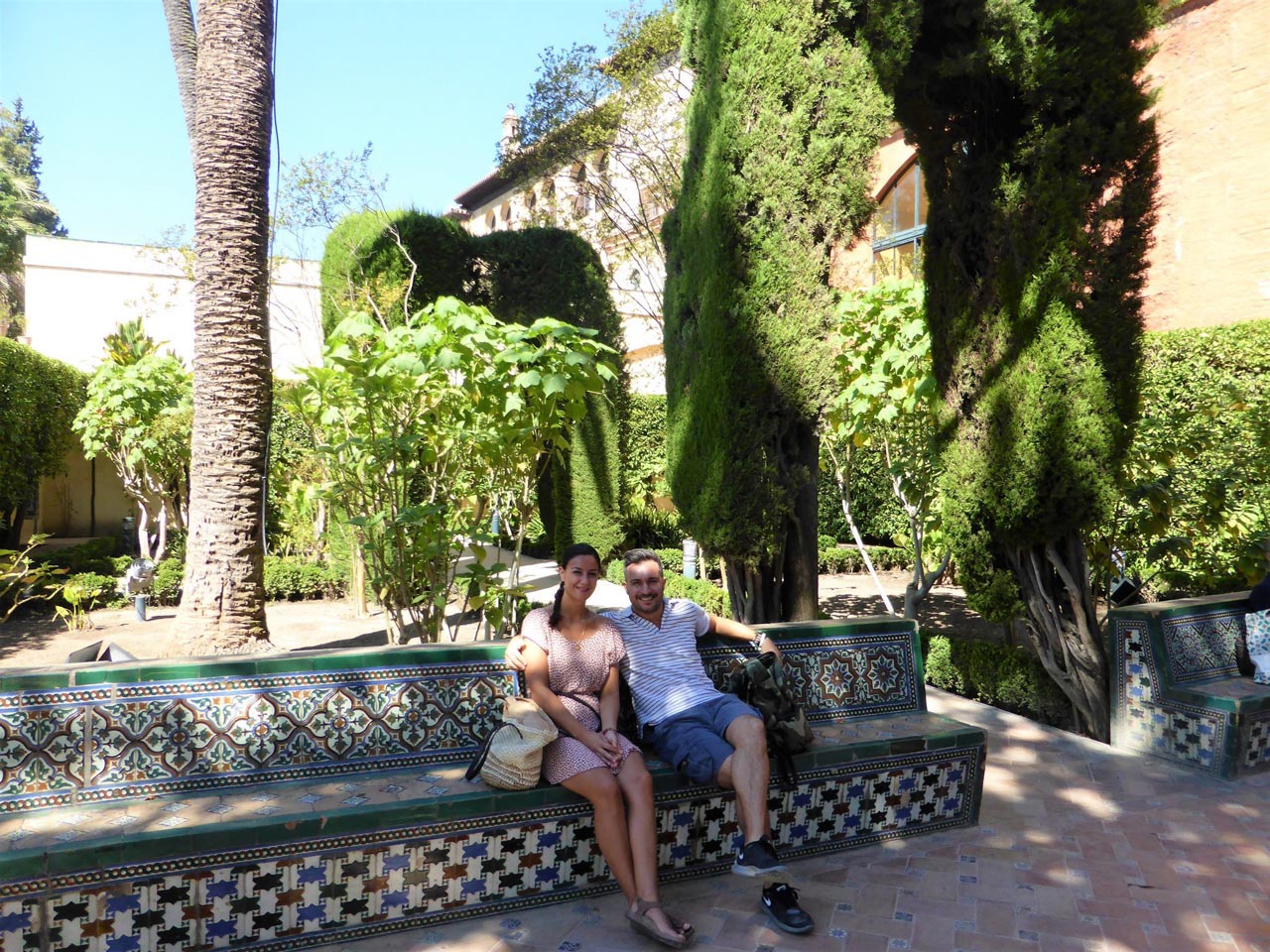 Nei giardini del Real Alcazar di Siviglia si può trovare riparo dal sole cocente