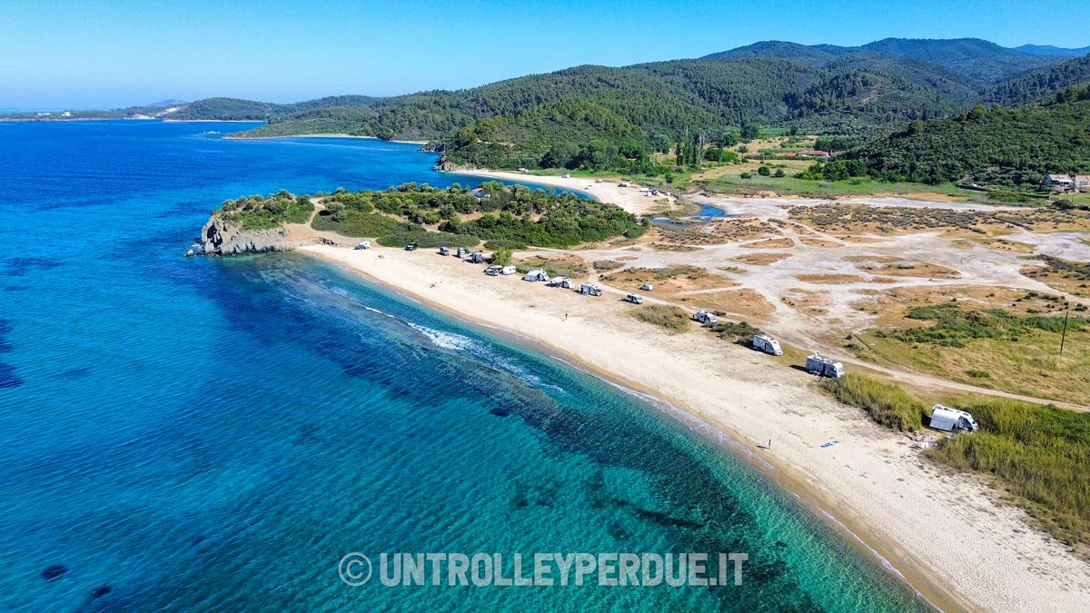 spiagge di sithonia per camperisti