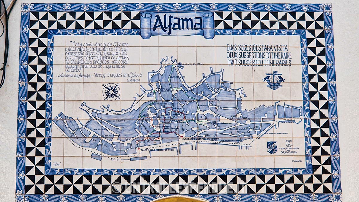 mappa di alfama lisbona