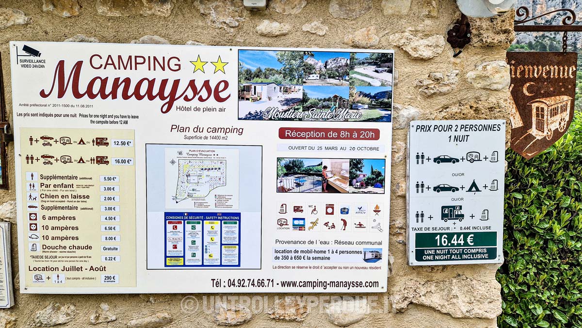 campeggio gole del verdon