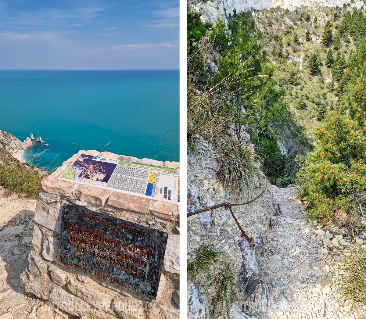 sentiero spiaggia delle due sorelle
